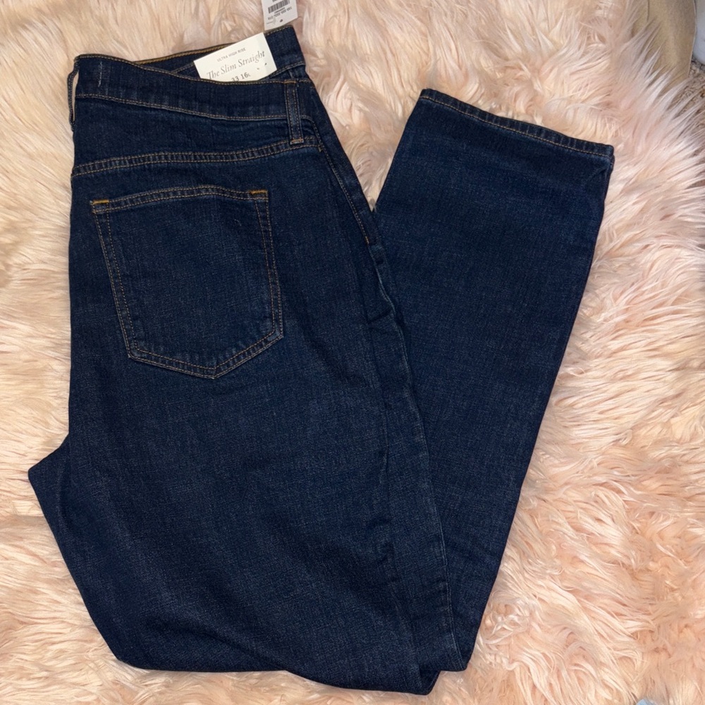 Abercrombie & Fitch Dark Blue Straight-Leg Jeans